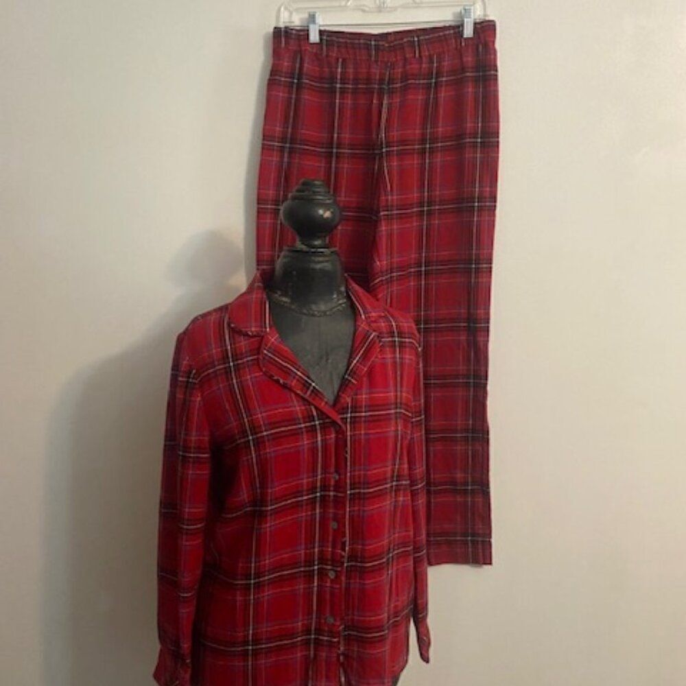 J. Jill Sleep Trueredmall Red/Blue/Black Plaid pajamas, size S